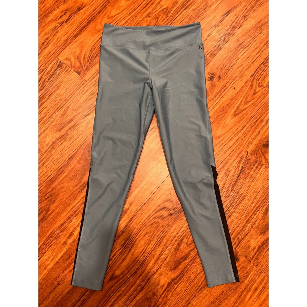 Hurley Surf Leggings Women Large Blue Excellent UPF 50+ Colorblock Activewear